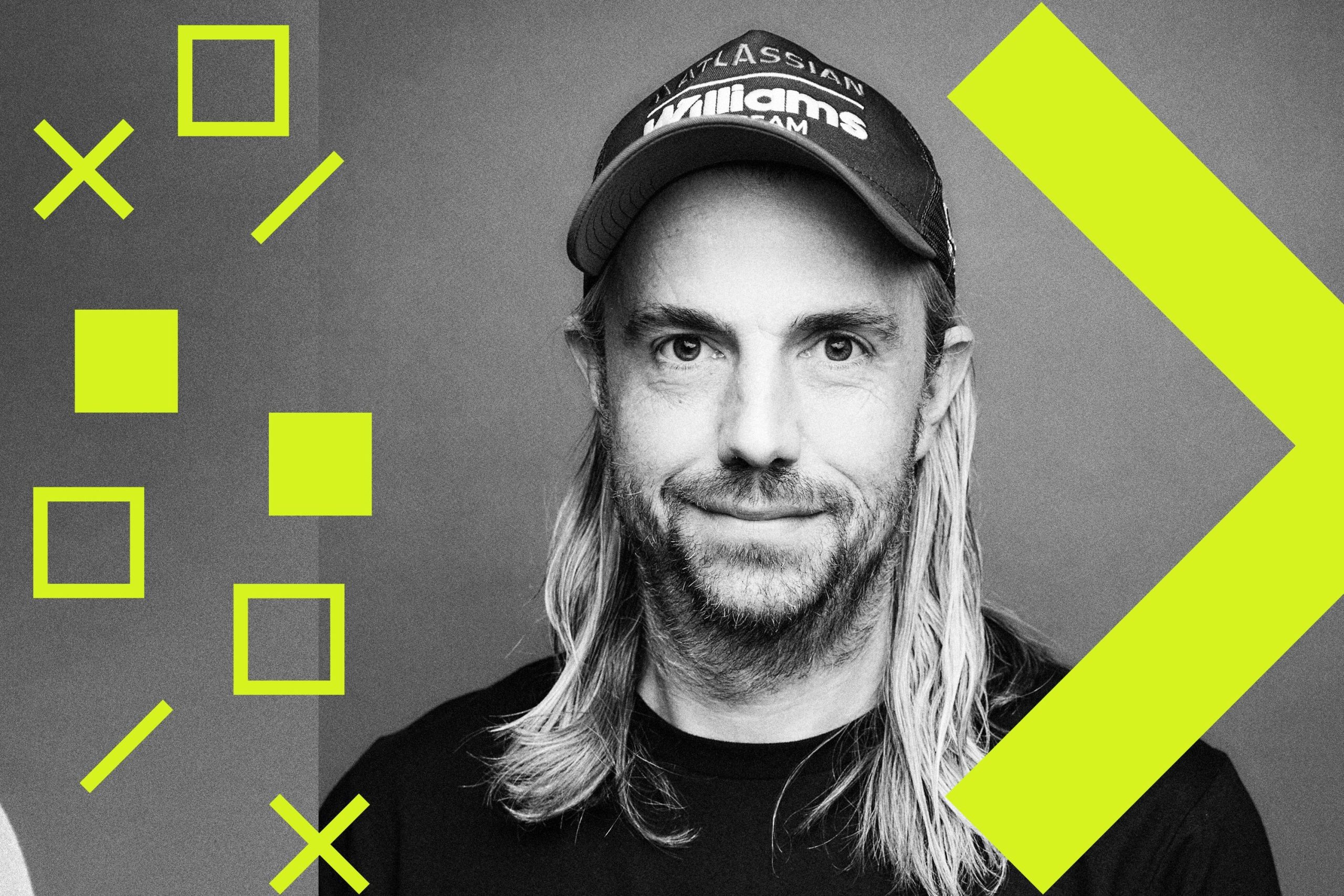 Mike Cannon-Brookes, CEO de Atlassian, durante una entrevista sobre el impacto de la IA en el sector software