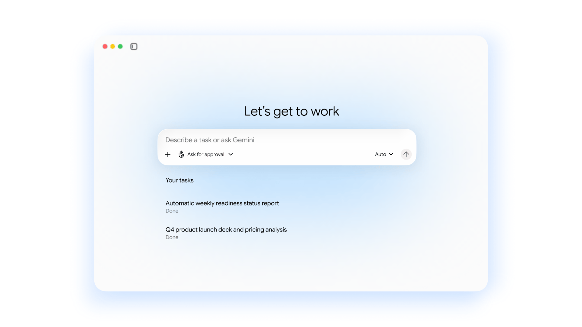 Interfaz del nuevo agente de Google Gemini integrado en el ecosistema empresarial