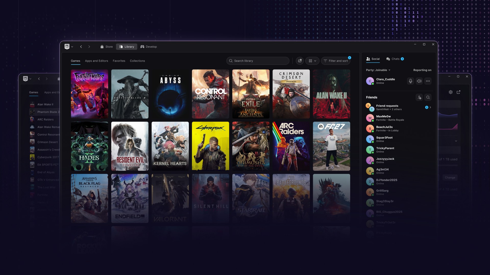 Nueva interfaz renovada del Epic Games Launcher con diseño optimizado para PC