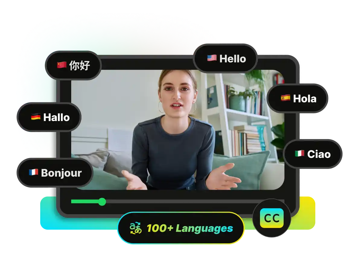 Interfaz de software para traducir y doblar un vídeo manteniendo la voz original mediante inteligencia artificial